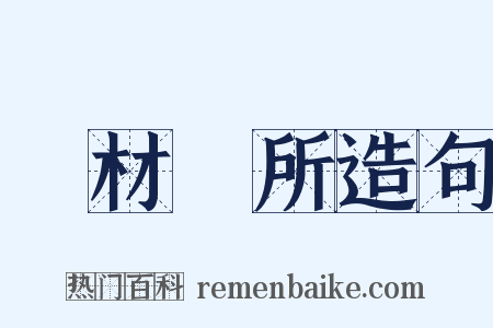 適材適所造句是什么意思的图片